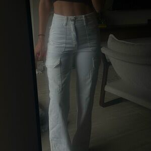 Zara White Cargo Pants